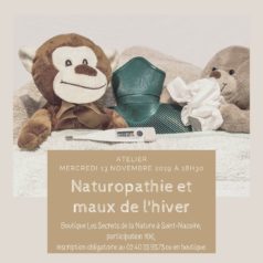 Atelier Naturopathie et maux de l’hiver mercredi 13 novembre à 18h30